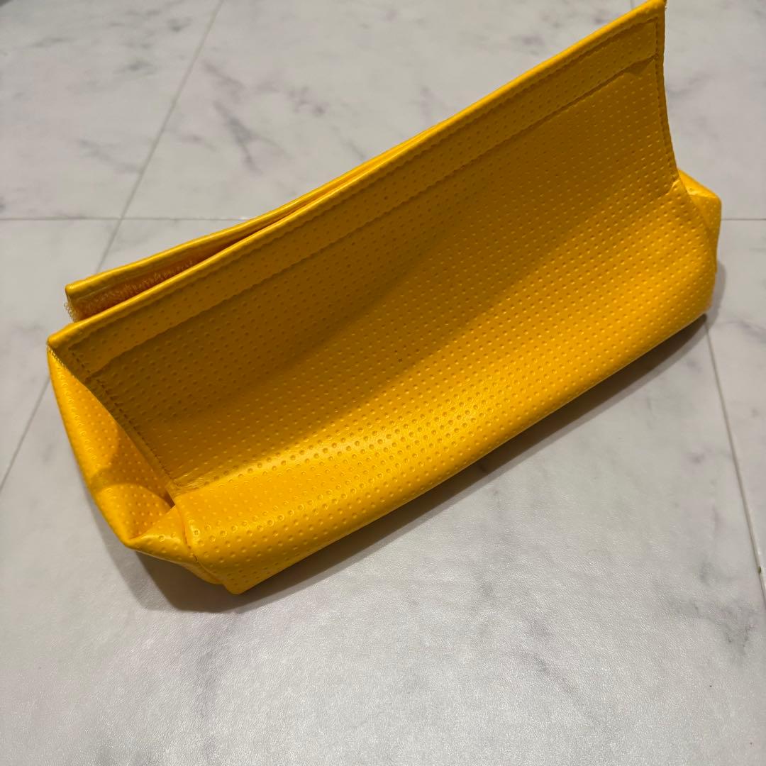 FUKUNARY メッシュデザイン ティッシュボックス イエロー