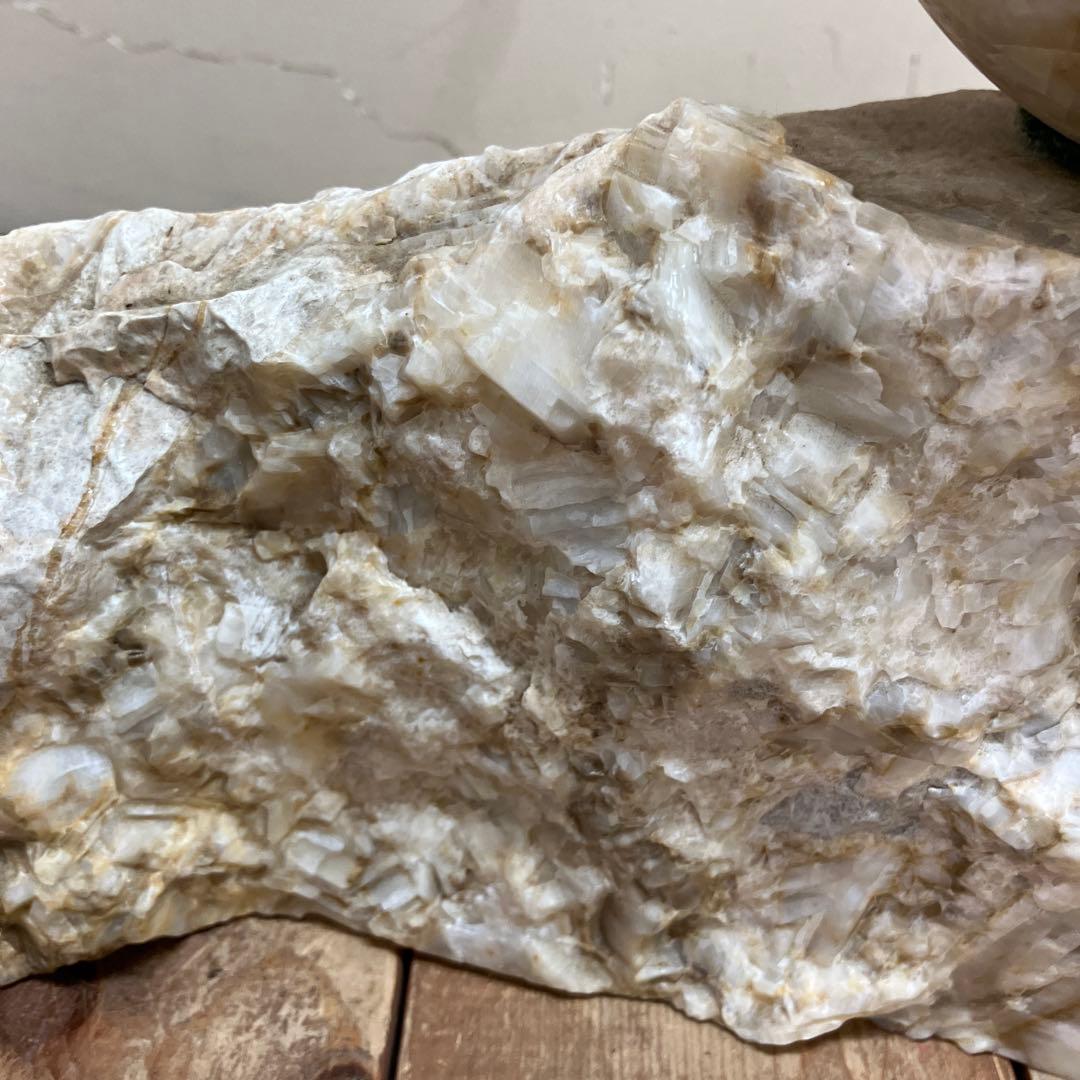 E-4 天然石 鑑賞石 球体 台座付き 置物 飾り 大理石 オブジェ 装飾品