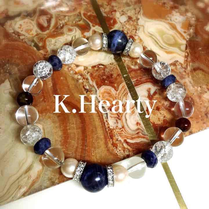 パワーストーン  ソーダライト、パール、龍紋めのう、サファイア