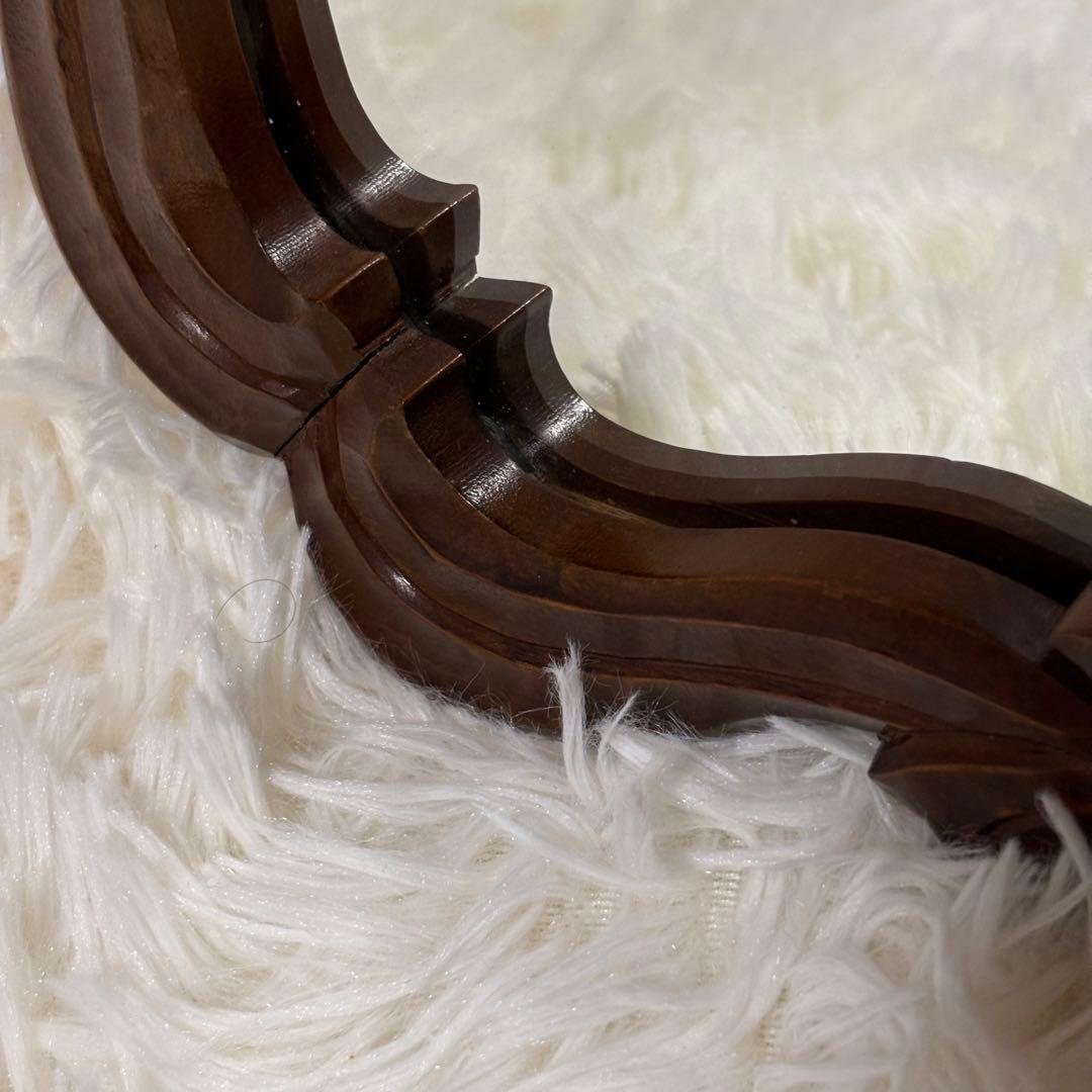 ビンテージ ウォールミラー 鏡 木枠ミラー 壁掛け 立て掛け 彫刻 アンティーク