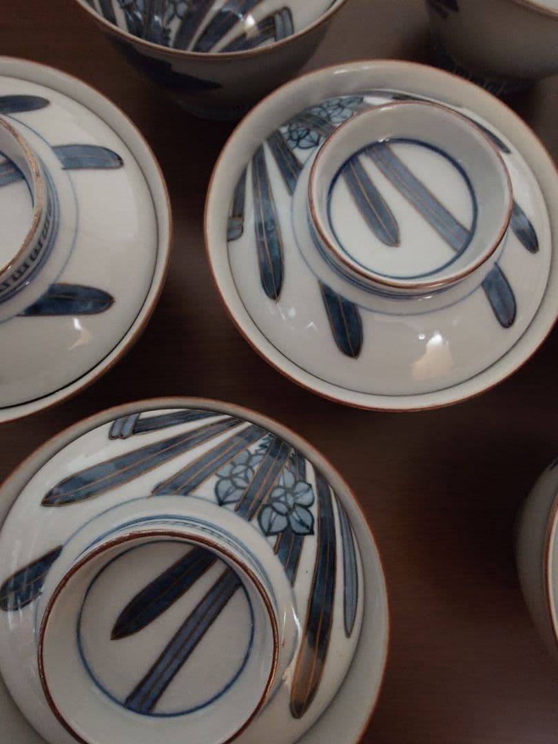 九谷造り蓋つき煮物椀 9個セット