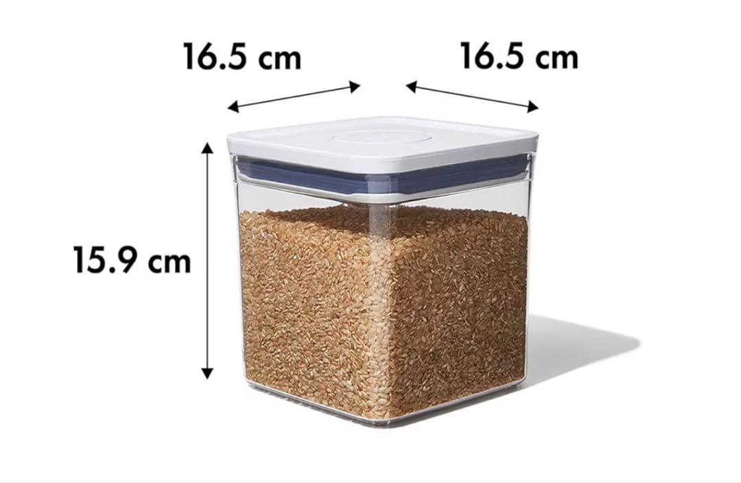 OXO 保存容器 プラスチック 密閉 2.6L ステンレス ポップコンテナ ３個