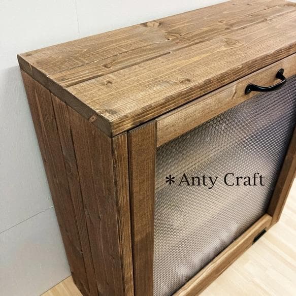 【サイズオーダー可】【引取可能】扉付きキッチン収納カフェ風食器棚 スパイスラック