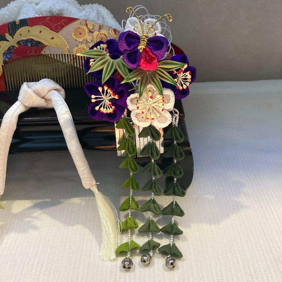 専用　舞妓簪　梅竹蝶々　花簪　藤下がり　鼈甲色簪　Uピン簪　櫛簪　玉簪　水引簪