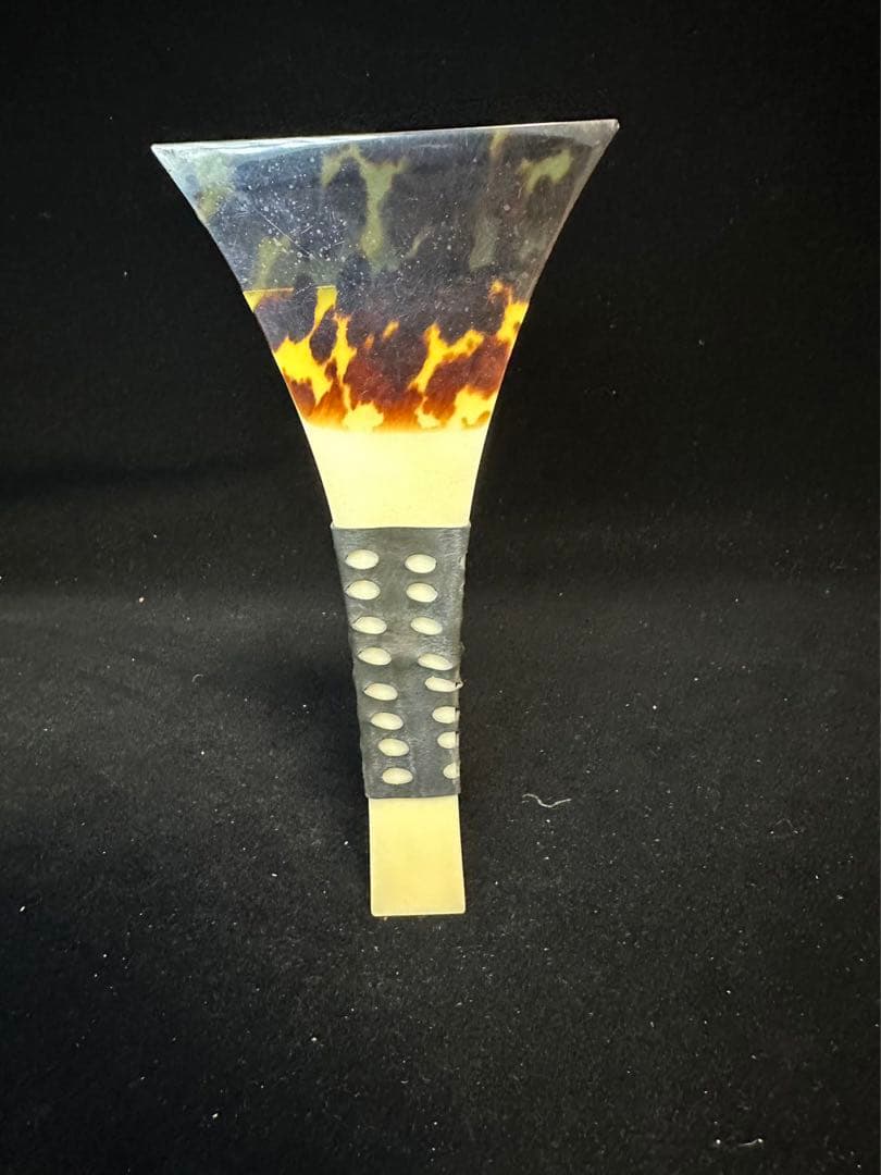 三味線　撥　バチ　天然素材　和楽器　民謡　アンティーク　細密細工 重さ:137g