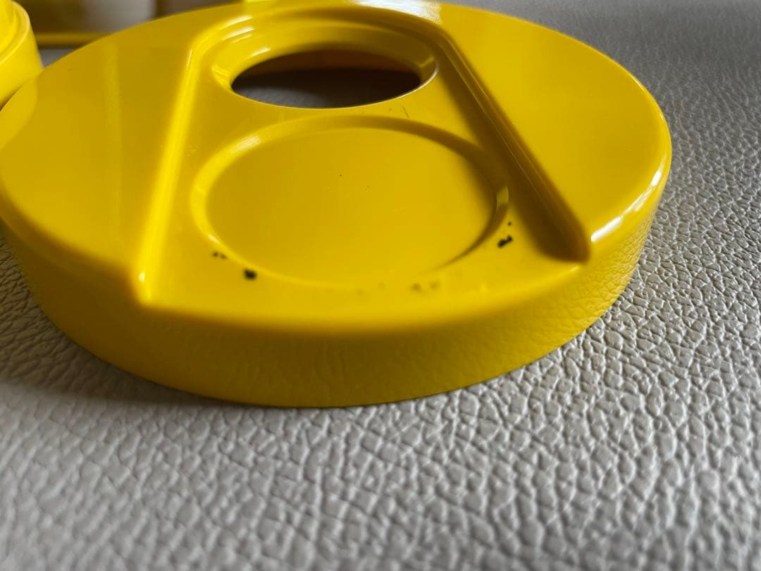 【希少】アビタックス 灰皿 アウトドアアッシュトレイ 黄色　サイズ大