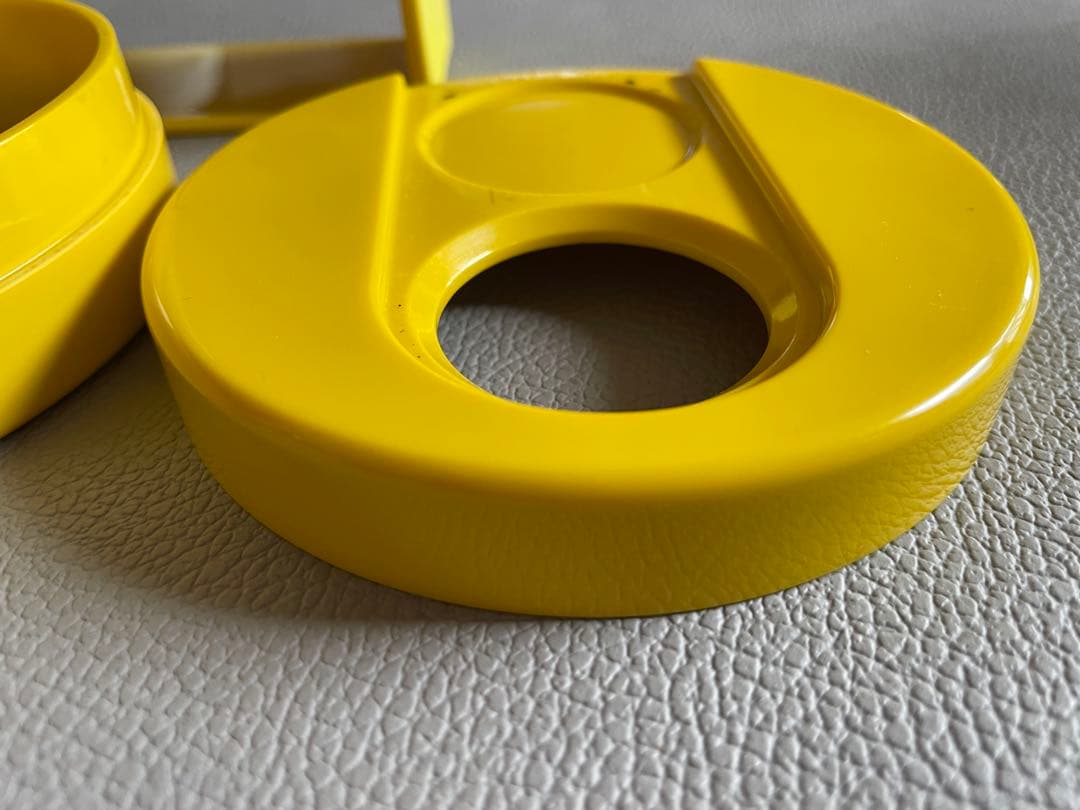 【希少】アビタックス 灰皿 アウトドアアッシュトレイ 黄色　サイズ大