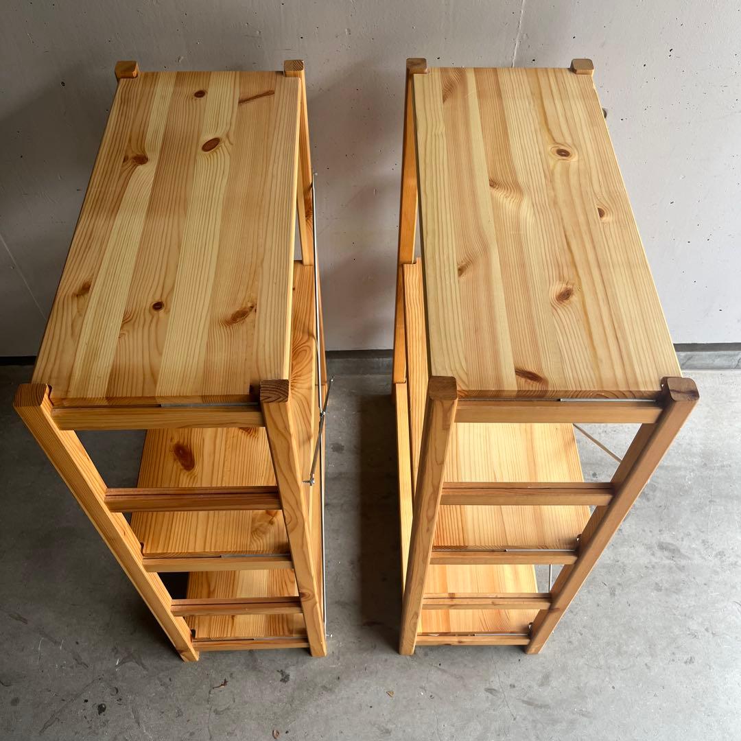 無印★パイン材ユニットシェルフ・奥行２５ｃｍタイプ・５８ｃｍ幅・小 ２個セット