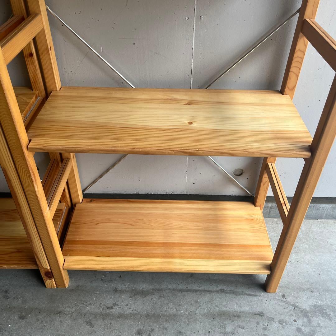 無印★パイン材ユニットシェルフ・奥行２５ｃｍタイプ・５８ｃｍ幅・小 ２個セット