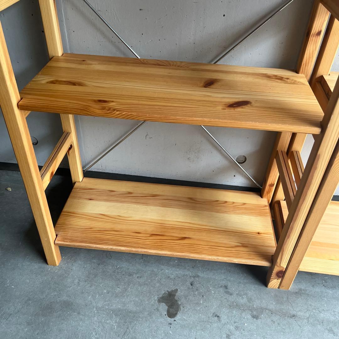 無印★パイン材ユニットシェルフ・奥行２５ｃｍタイプ・５８ｃｍ幅・小 ２個セット