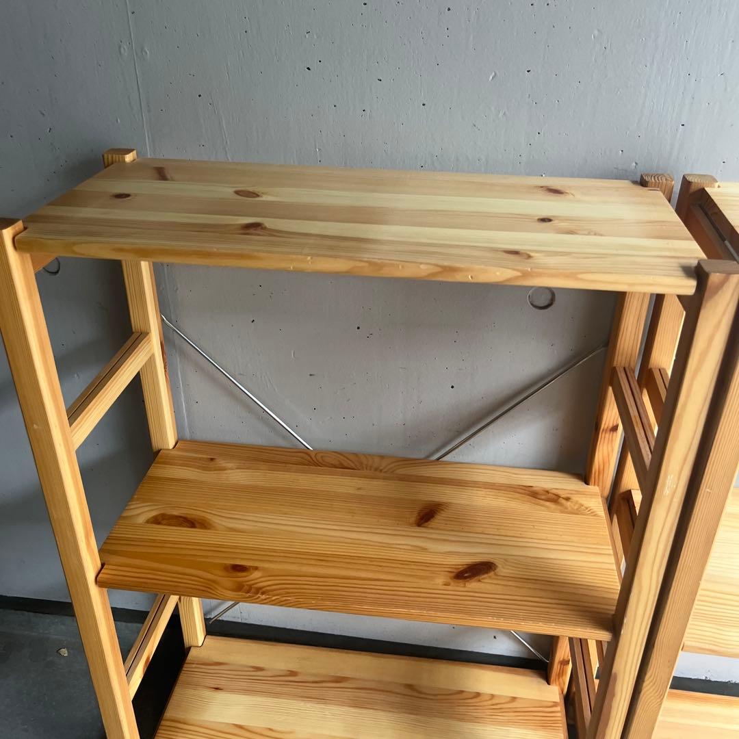 無印★パイン材ユニットシェルフ・奥行２５ｃｍタイプ・５８ｃｍ幅・小 ２個セット