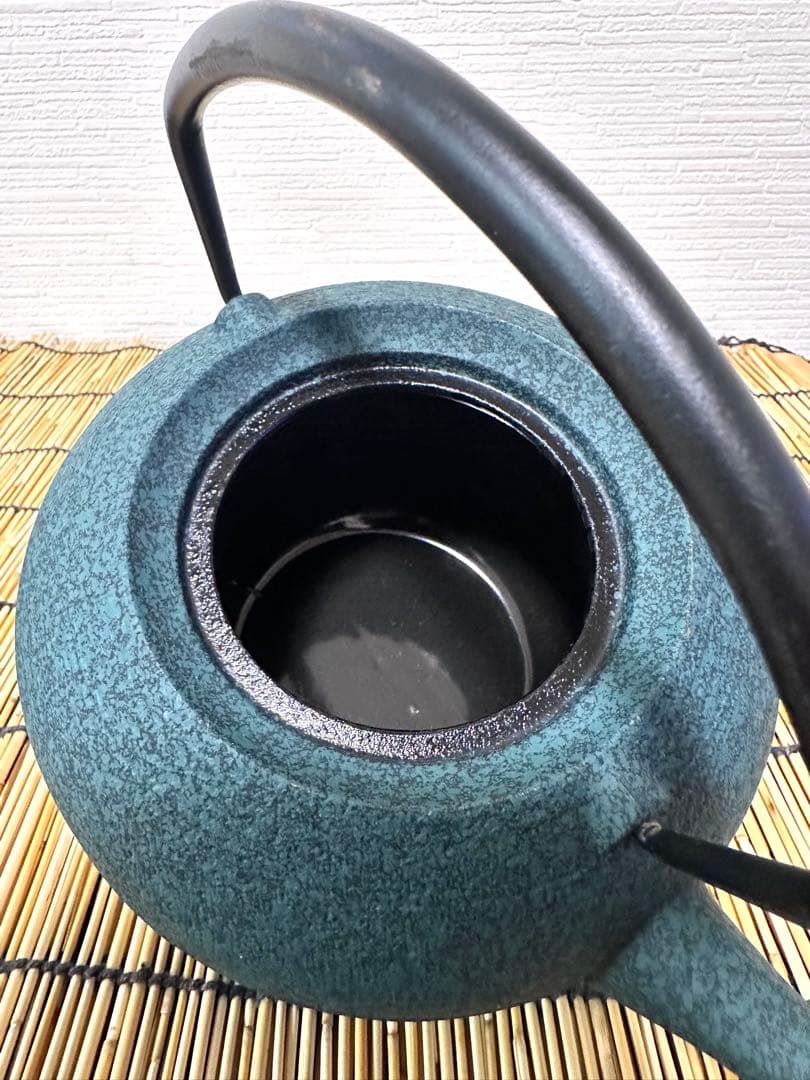 未使用品　鋳心ノ工房　増田尚紀デザイン　平つぼＬ　鉄急須　南部鉄瓶　南部鉄器