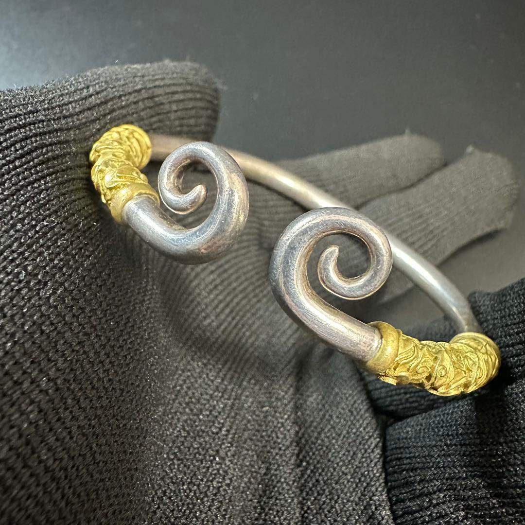 孫悟空デザイン シルバー ハンドメイド スパイラルシルバー