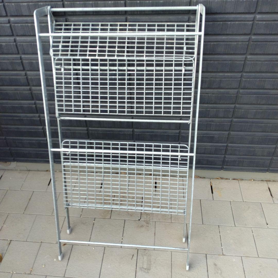 廃番　無印良品　溶融亜鉛ガーデンシェルフ3段折りたたみ式