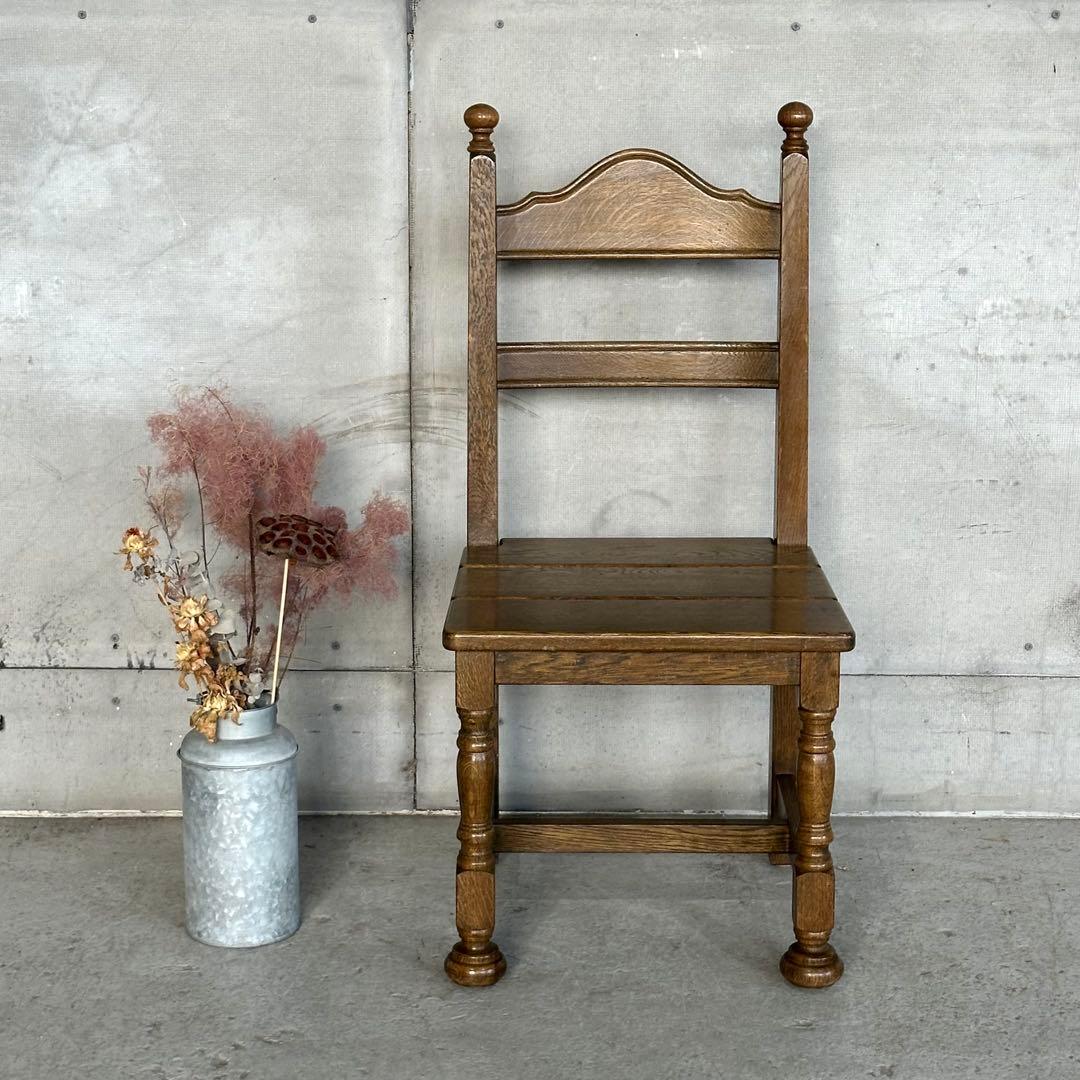 ✦昭和レトロ✦ オーク材 椅子｜ヴィンテージ ダイニングチェア｜無垢木製①