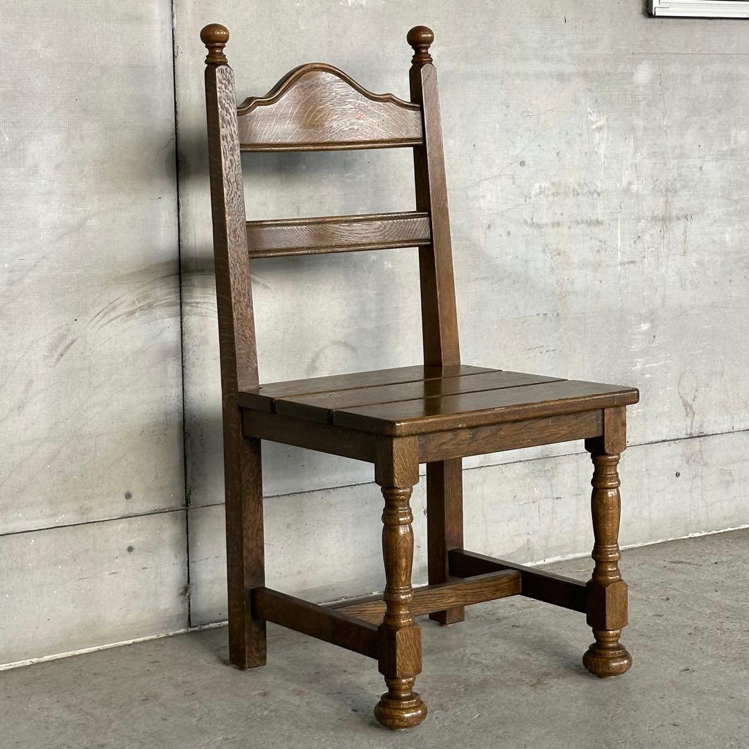 ✦昭和レトロ✦ オーク材 椅子｜ヴィンテージ ダイニングチェア｜無垢木製①