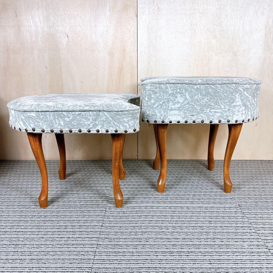 アンティーク 猫脚 スツール ヴィンテージ レトロ チェア 椅子 おしゃれ 3脚