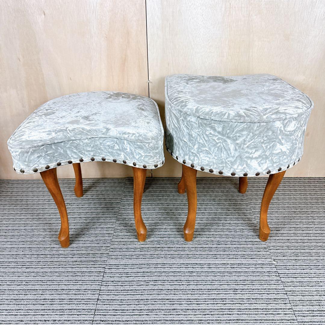 アンティーク 猫脚 スツール ヴィンテージ レトロ チェア 椅子 おしゃれ 3脚