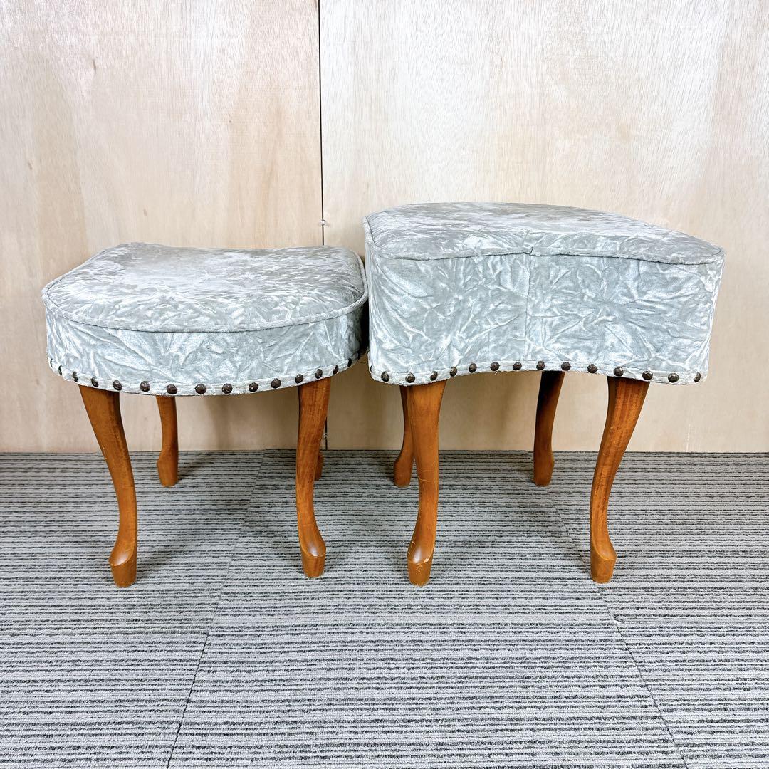 アンティーク 猫脚 スツール ヴィンテージ レトロ チェア 椅子 おしゃれ 3脚