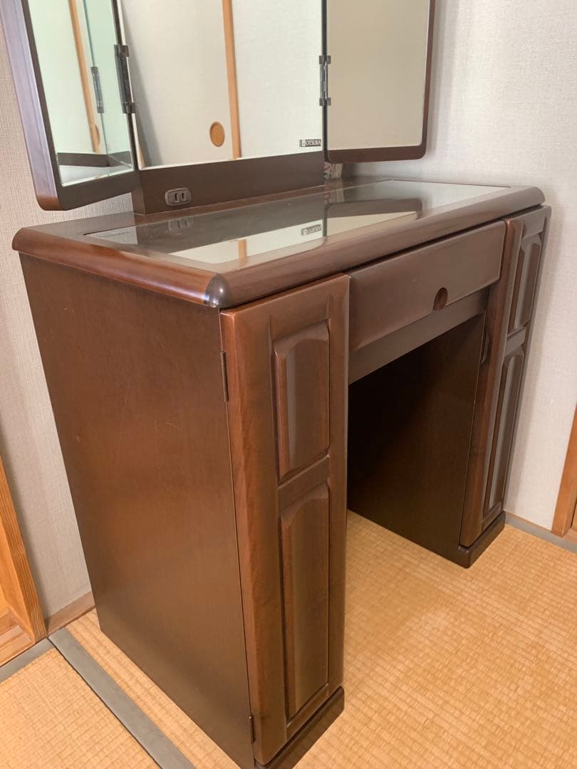 【出品その1/2】三面鏡ドレッサー（椅子は別出品です）