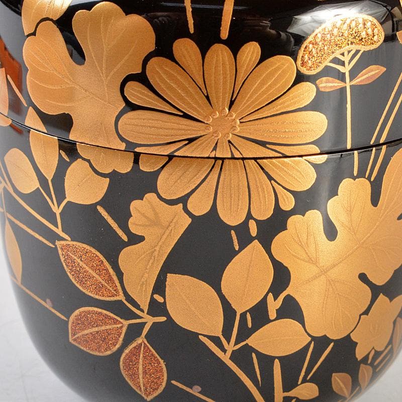 茶道具 紀州漆器 林克彦作 金蒔絵 秋草大棗 共箱 V R5900 - メルカリ