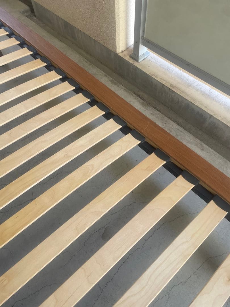 【引取限定】無印シングルベッドフレーム ナチュラルウッド