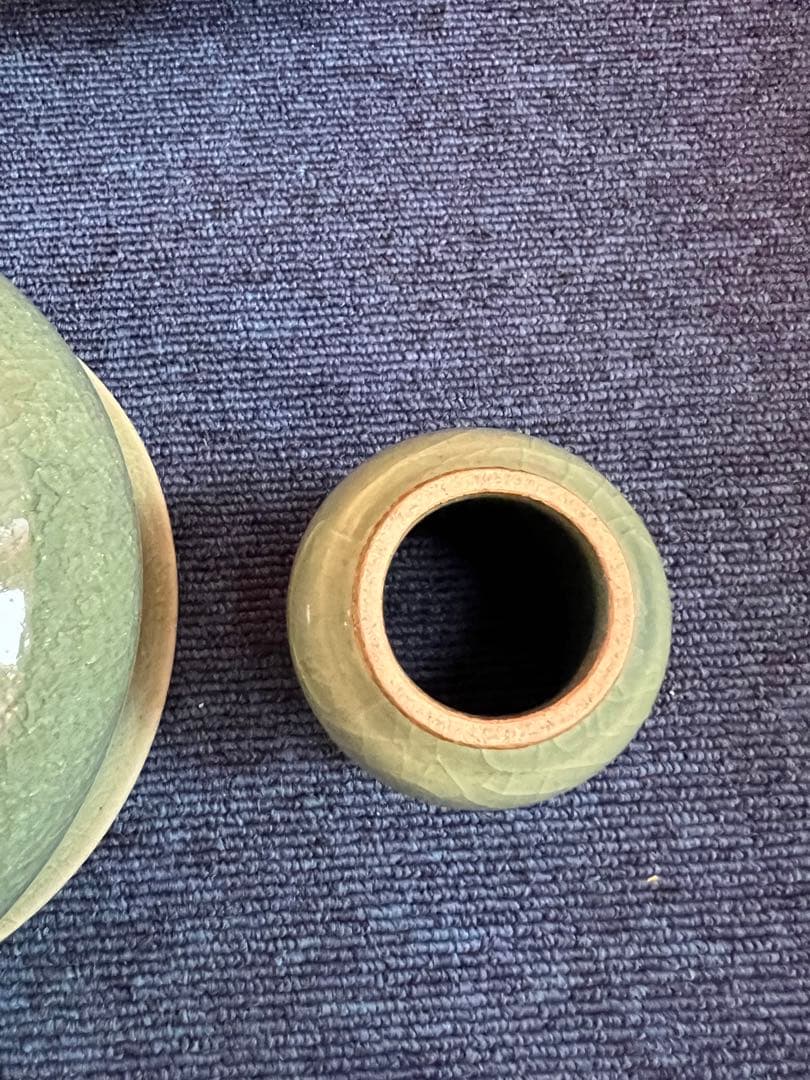 1175 鍋島焼　伊万里　青磁　建水　未使用