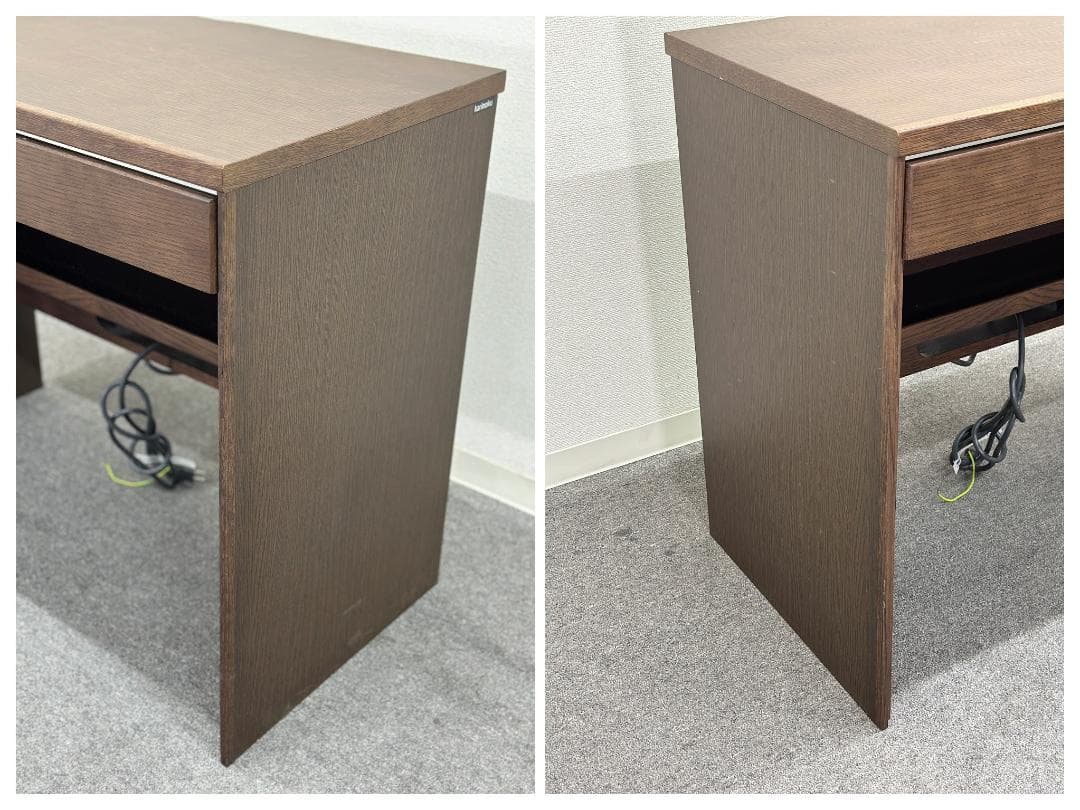 mayunn■カリモク家具■パーソナルデスク　モカブラウン　コンセント付き