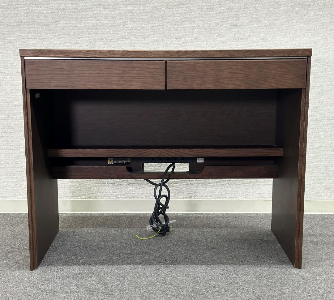 mayunn■カリモク家具■パーソナルデスク　モカブラウン　コンセント付き