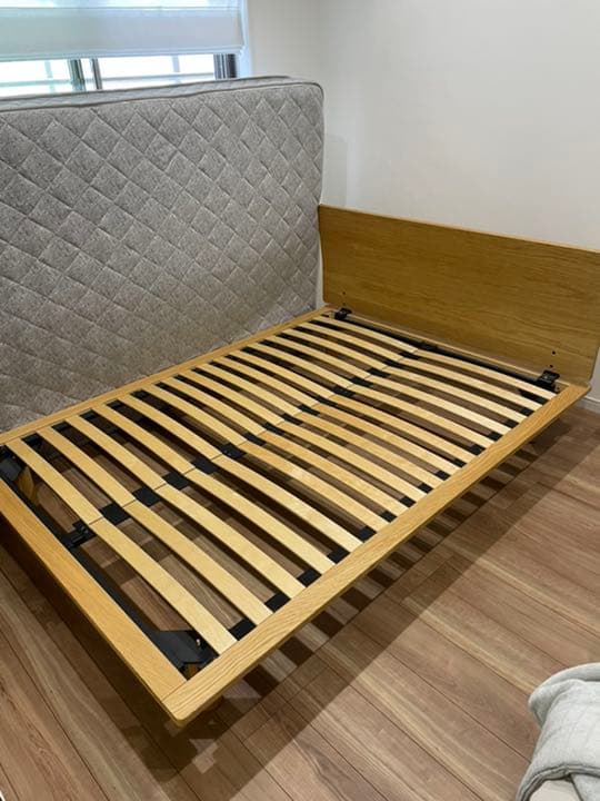 無印良品　ダブルベッド　フレーム　マットレス