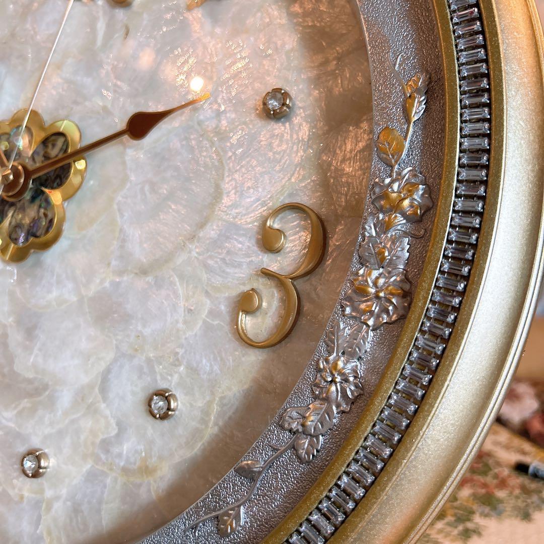 アンティーク雑貨 Victorian ウォールクロック カピスシェル 壁掛