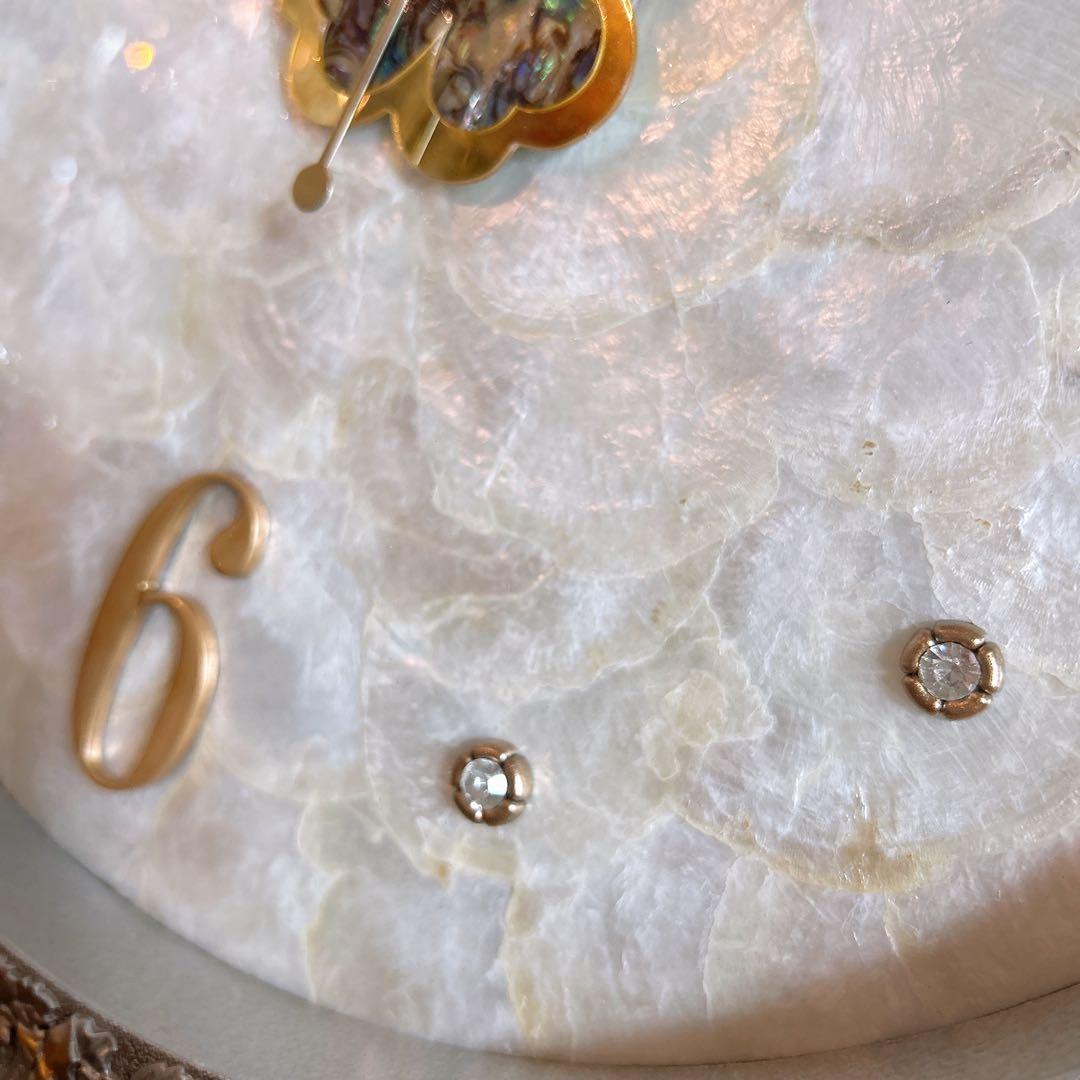 アンティーク雑貨 Victorian ウォールクロック カピスシェル 壁掛