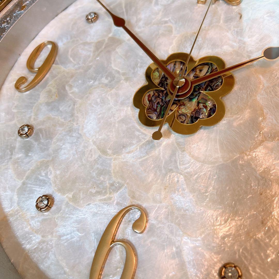 アンティーク雑貨 Victorian ウォールクロック カピスシェル 壁掛