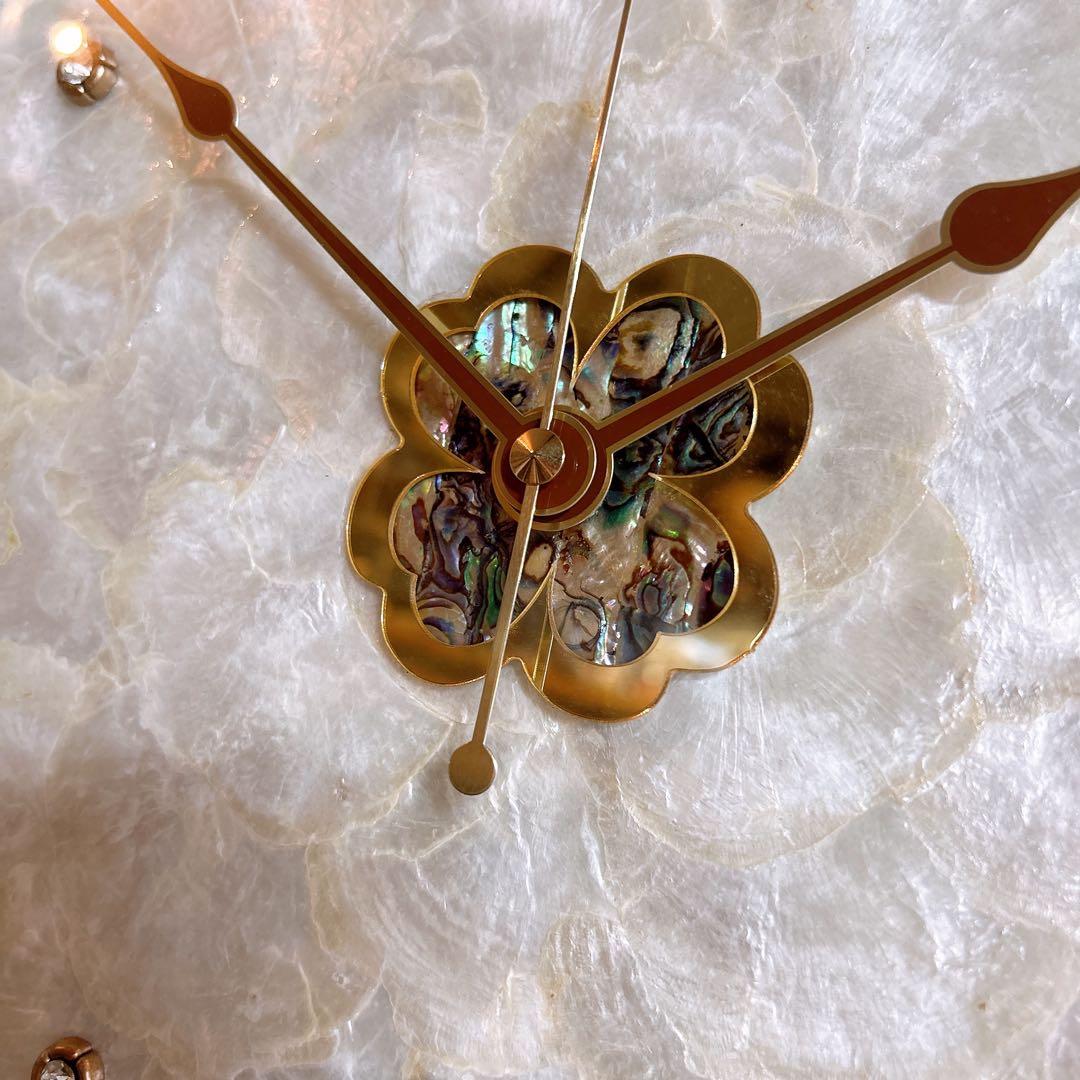 アンティーク雑貨 Victorian ウォールクロック カピスシェル 壁掛