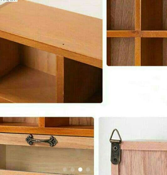 壁に付けられる家具オーク材収納ボックス置物