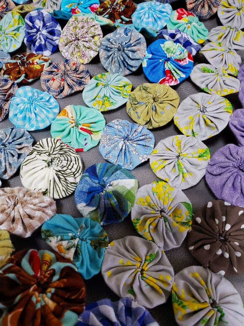 ヨーヨーキルト ラグ マルチカバー フリーカバー ブルー系