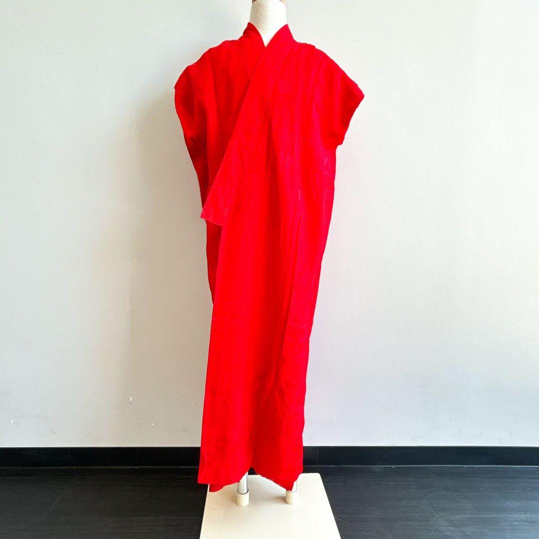 セット　七五三７歳女の子　着物＆作り帯＆袖なし長襦袢＆小物　クリーム色　花御所