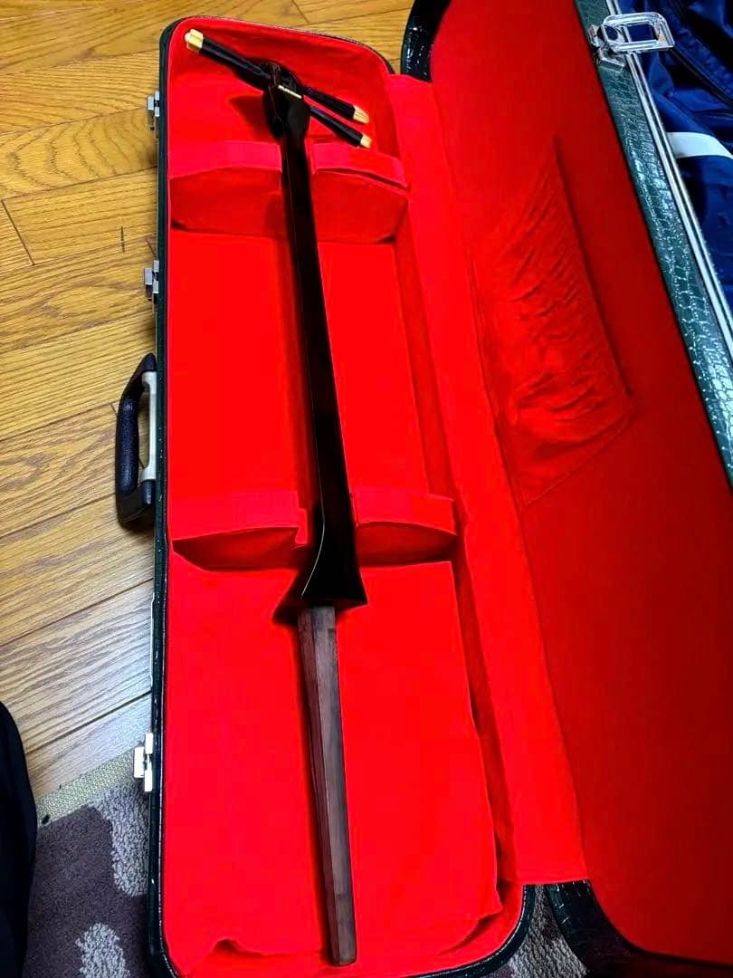 フライングやもりん ガマゴン黒檀竿　三線