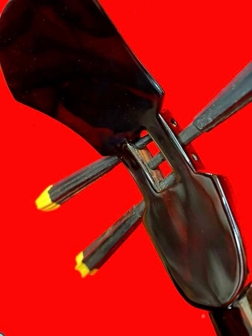 フライングやもりん ガマゴン黒檀竿　三線