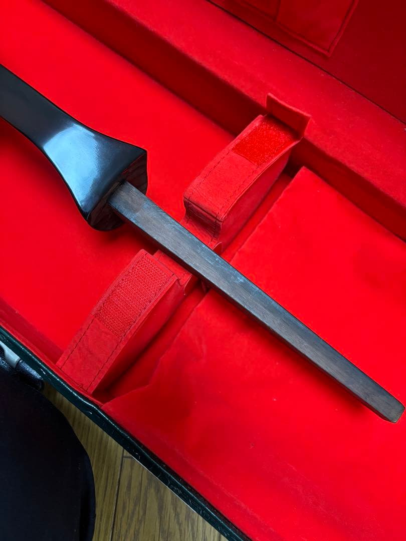 フライングやもりん ガマゴン黒檀竿　三線