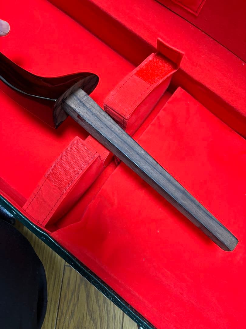 フライングやもりん ガマゴン黒檀竿　三線