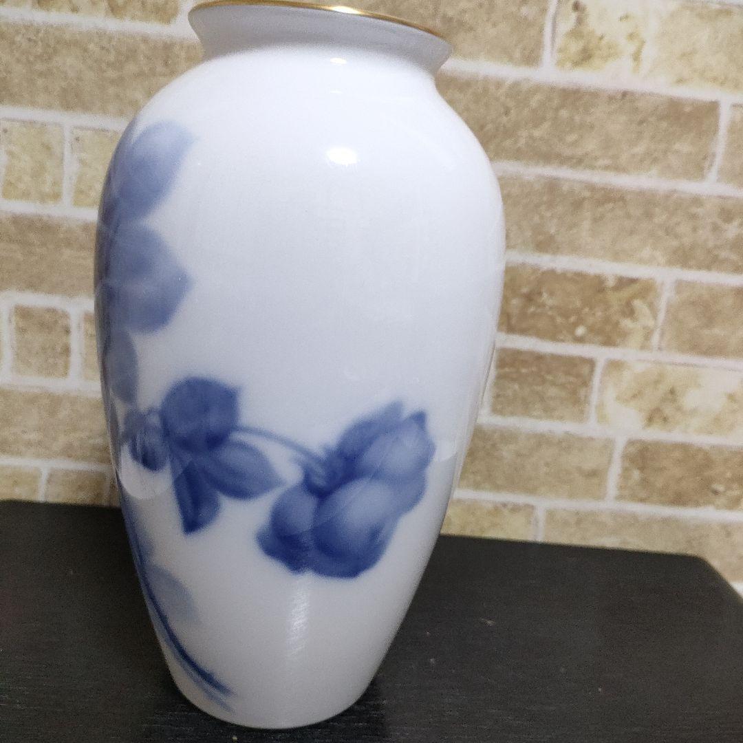 大倉陶園 ブルーローズ 花瓶 花生 花器 23cmサイズ - メルカリ