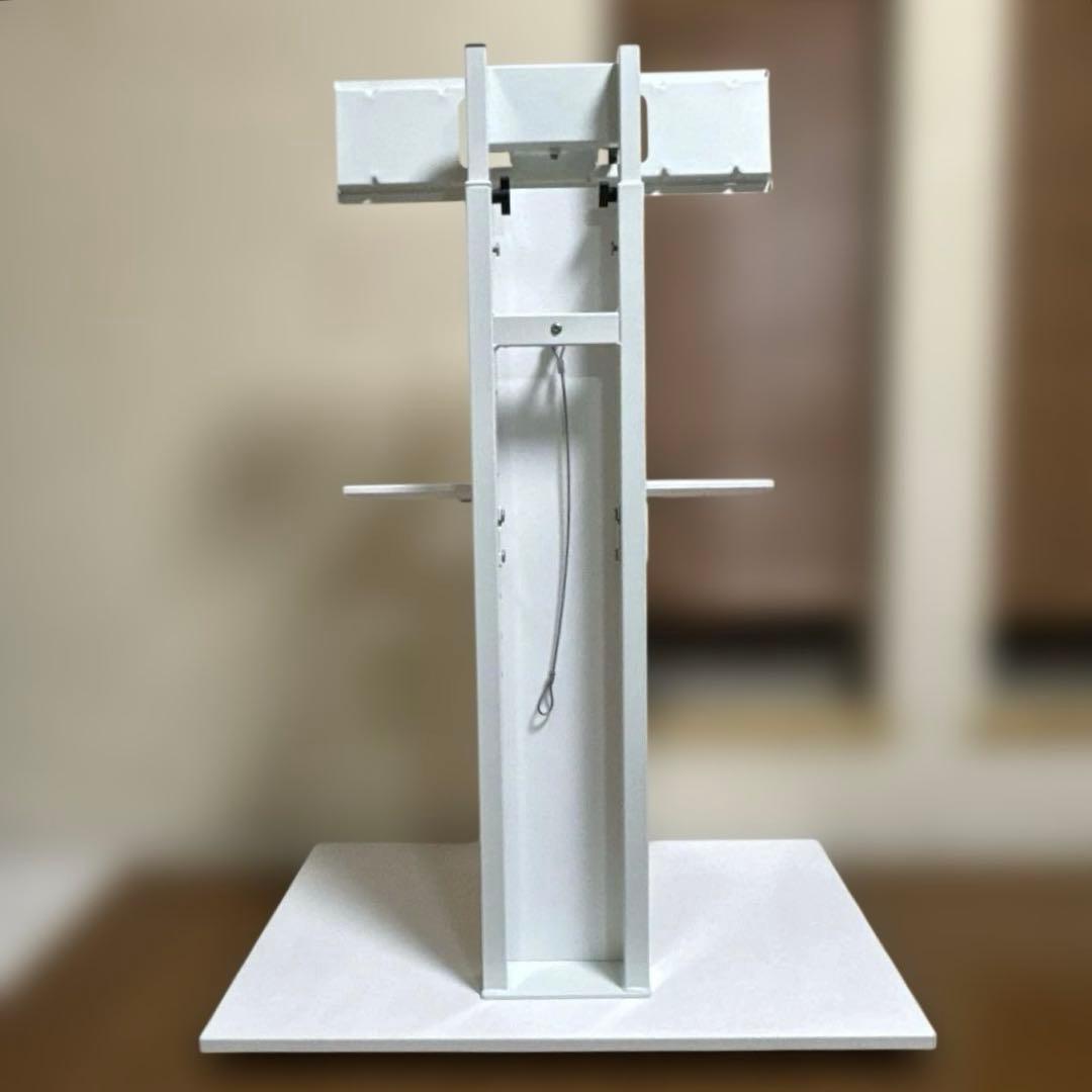 クロシオ テレビスタンド 壁寄せアングル回転 ハイタイプ 60型 棚板付