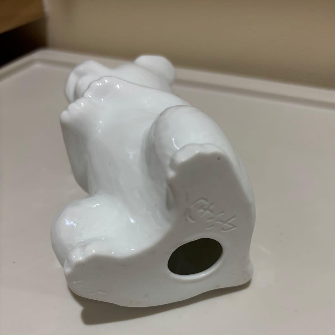 茶道具 動物シリーズ 有田焼 伊平窯 白磁 犬置物 オブジェ わんこ2匹