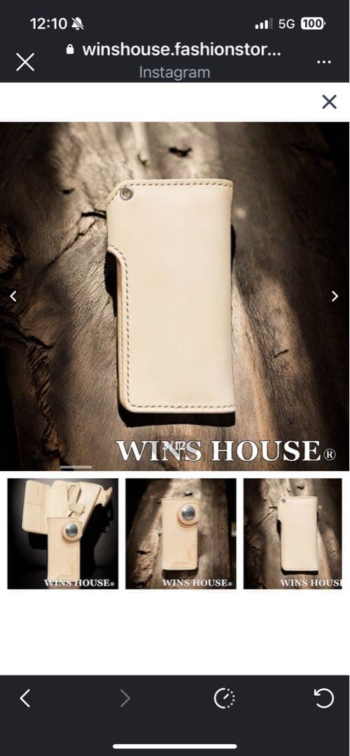【未使用】WINS HOUSE オールハンドメイド　ヌメ革 長財布
