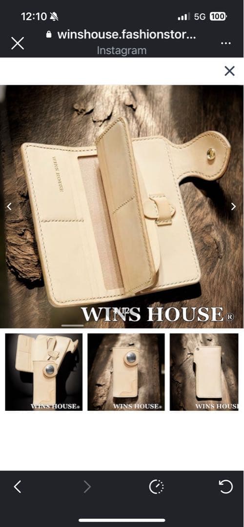 【未使用】WINS HOUSE オールハンドメイド　ヌメ革 長財布