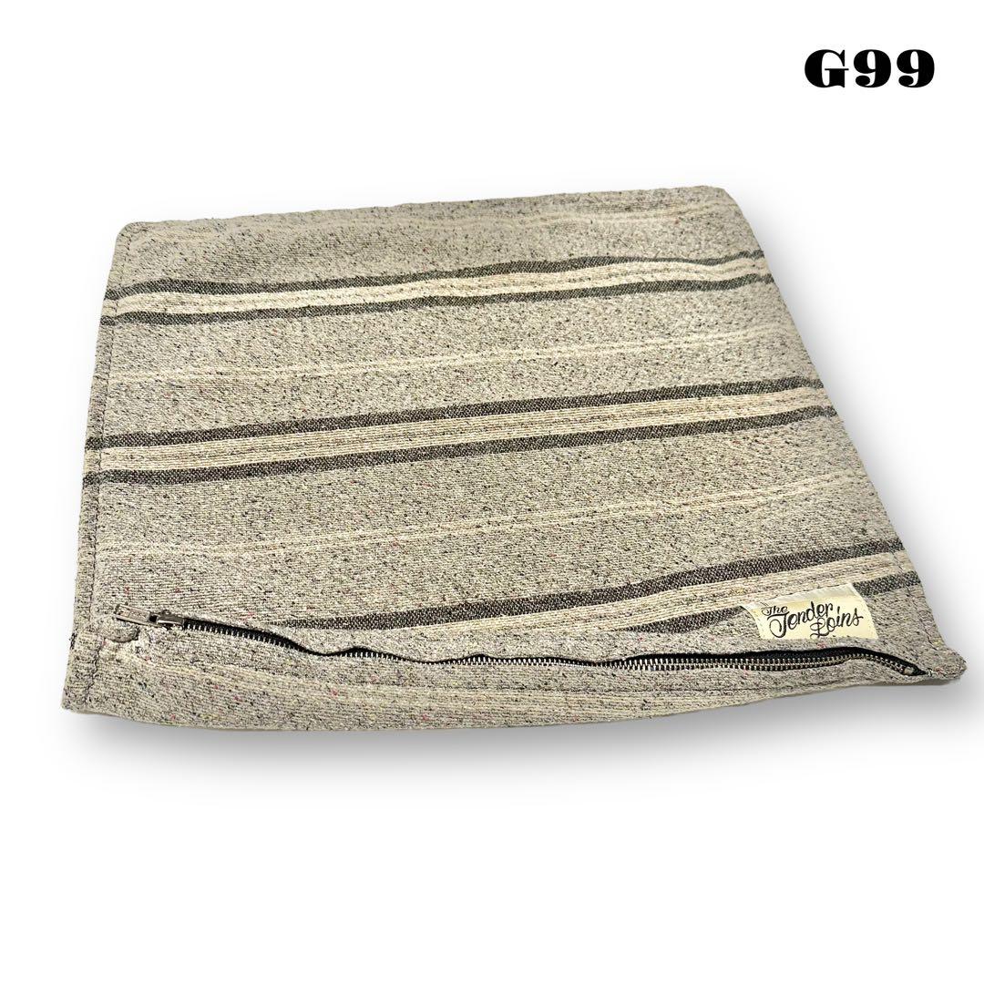 ★限定出品★ TENDERLOIN クッション カバー ボーダー ストライプ 炭