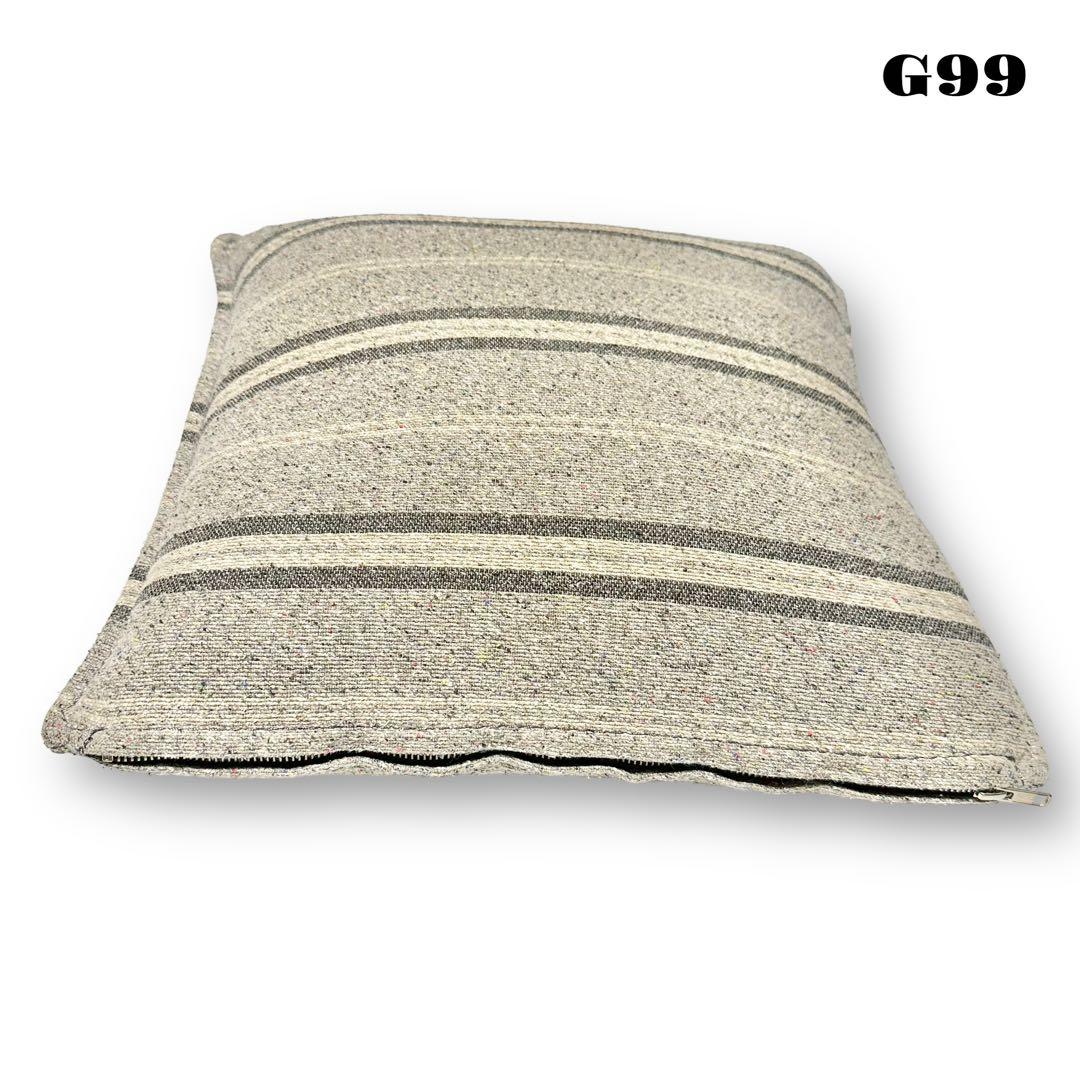 ★限定出品★ TENDERLOIN クッション カバー ボーダー ストライプ 炭