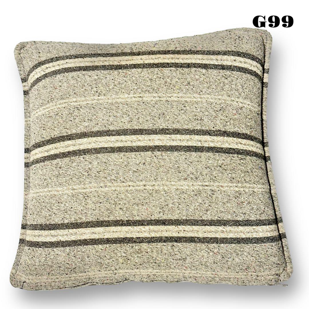 ★限定出品★ TENDERLOIN クッション カバー ボーダー ストライプ 炭