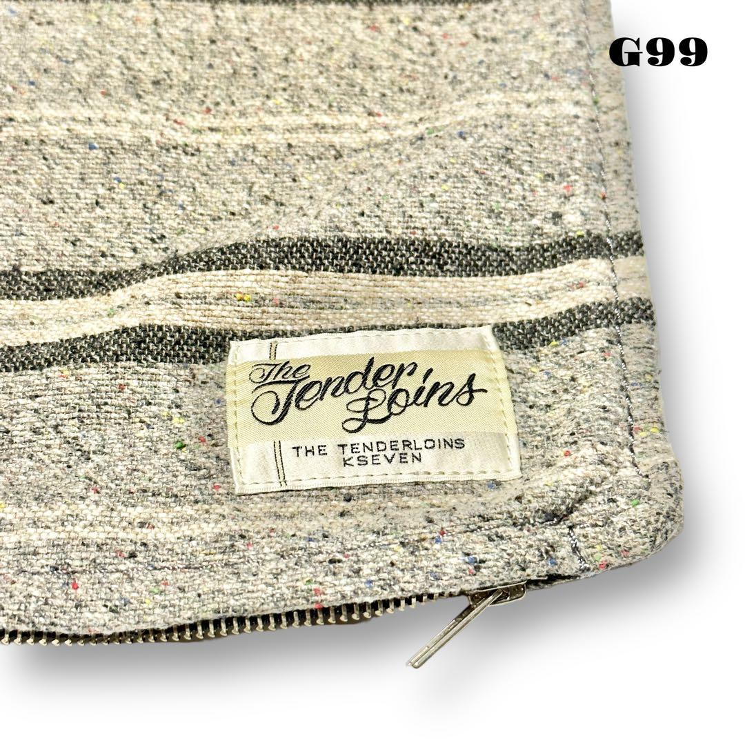 ★限定出品★ TENDERLOIN クッション カバー ボーダー ストライプ 炭